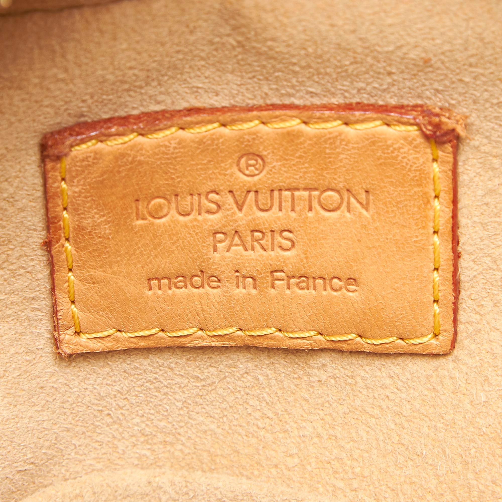 Vintage Authentic Louis Vuitton Brown Manhattan PM France w SMALL  1