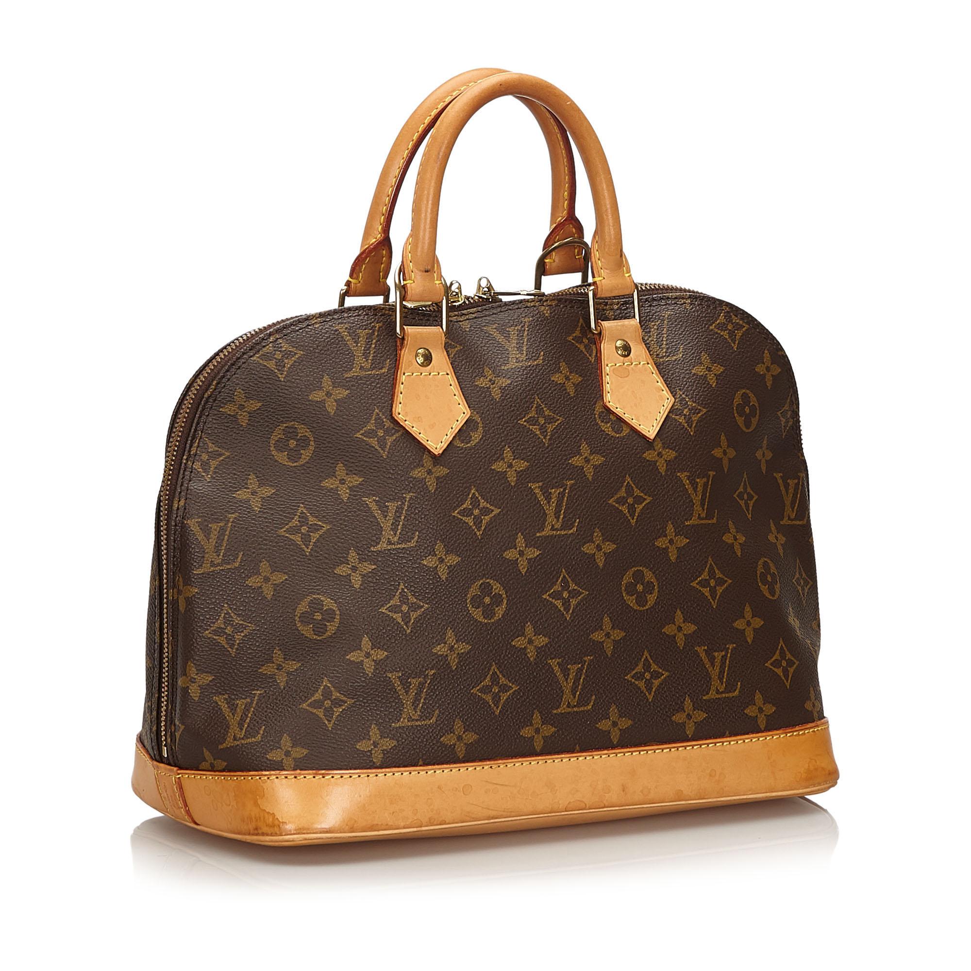 The Alma PM features a monogram canvas body, rolled leather handles, a leather bottom, a top zip closure, and an interior slip pocket. It carries as AB condition rating.

Inclusions: 
This item does not come with inclusions.


Louis Vuitton pieces