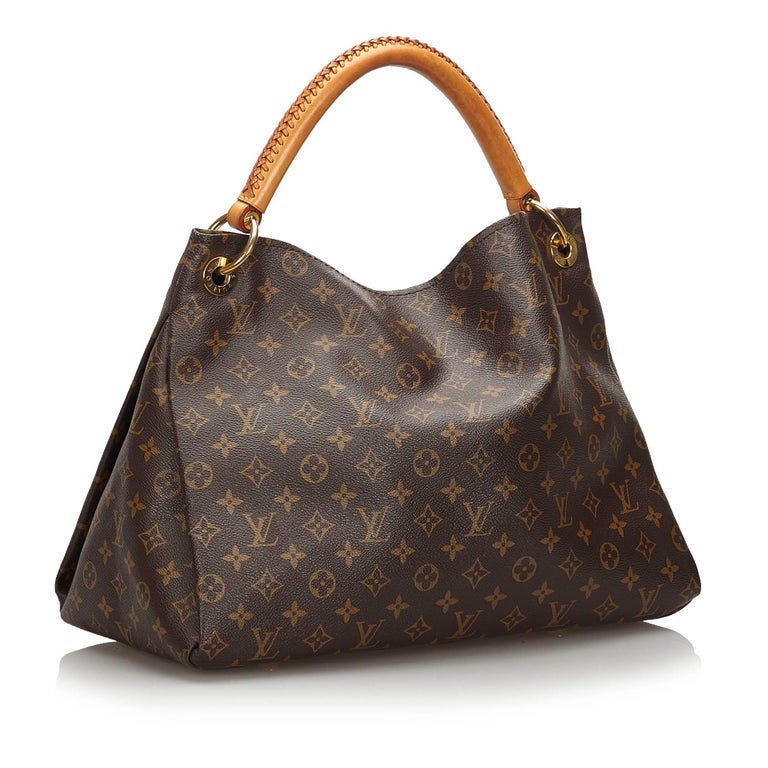 Vintage Authentic Louis Vuitton Brown Monogram Canvas Artsy MM France MEDIUM For Sale at 1stdibs