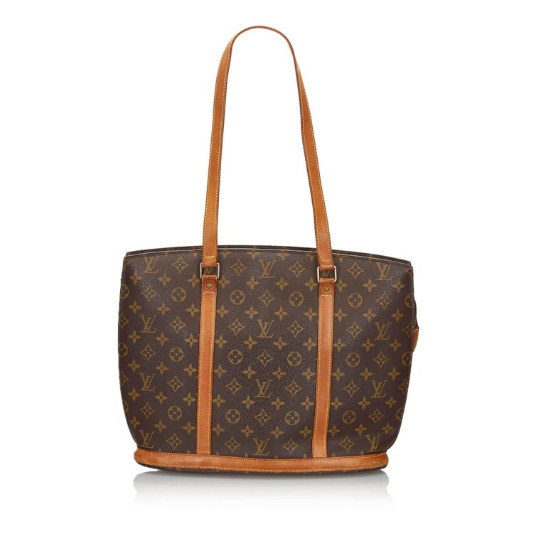 Vintage Authentic Louis Vuitton Brown Monogram Canvas Babylone FRANCE LARGE For Sale at 1stdibs