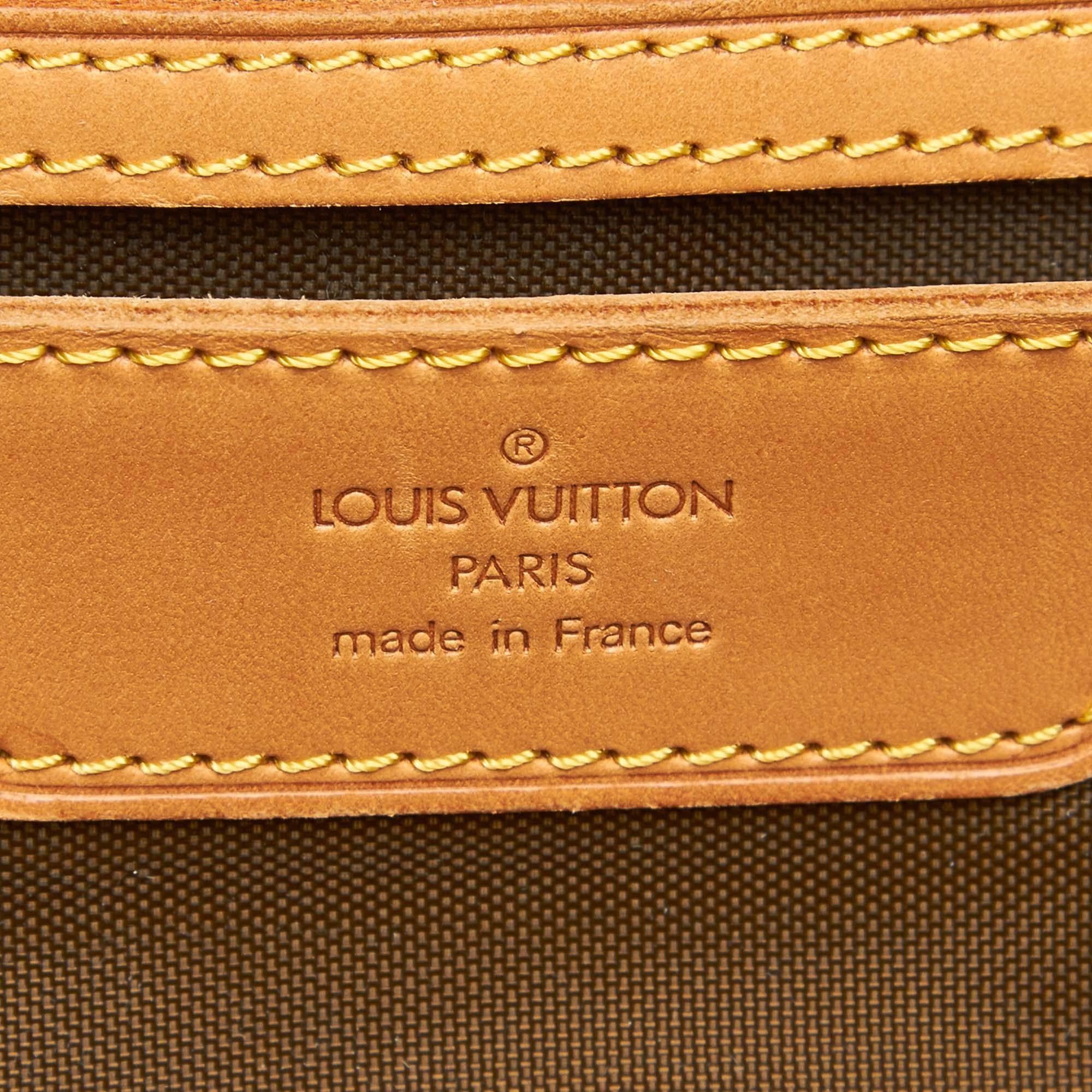 Vintage Authentic Louis Vuitton Brown Monogram Canvas Evasion FRANCE LARGE  For Sale 1