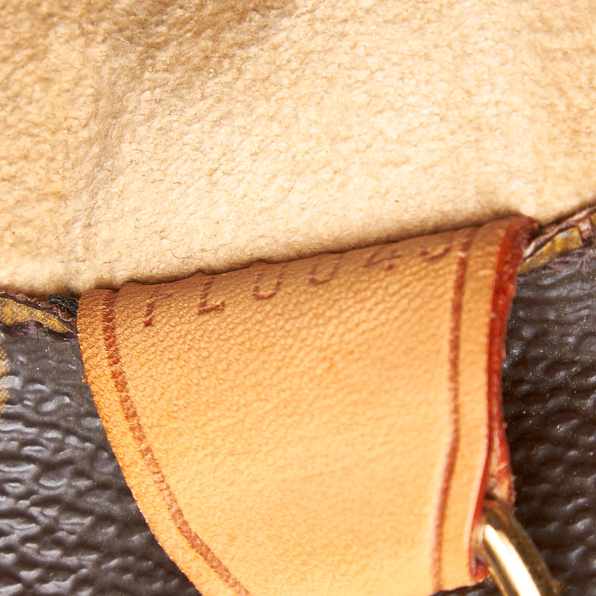 Vintage Authentic Louis Vuitton Brown Monogram Canvas Luco Tote France LARGE 2