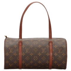 Vintage Authentic Louis Vuitton Brown Monogram Canvas Papillon 30 France MEDIUM