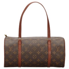 Vintage Authentic Louis Vuitton Brown Monogram Canvas Papillon 30 France MEDIUM 