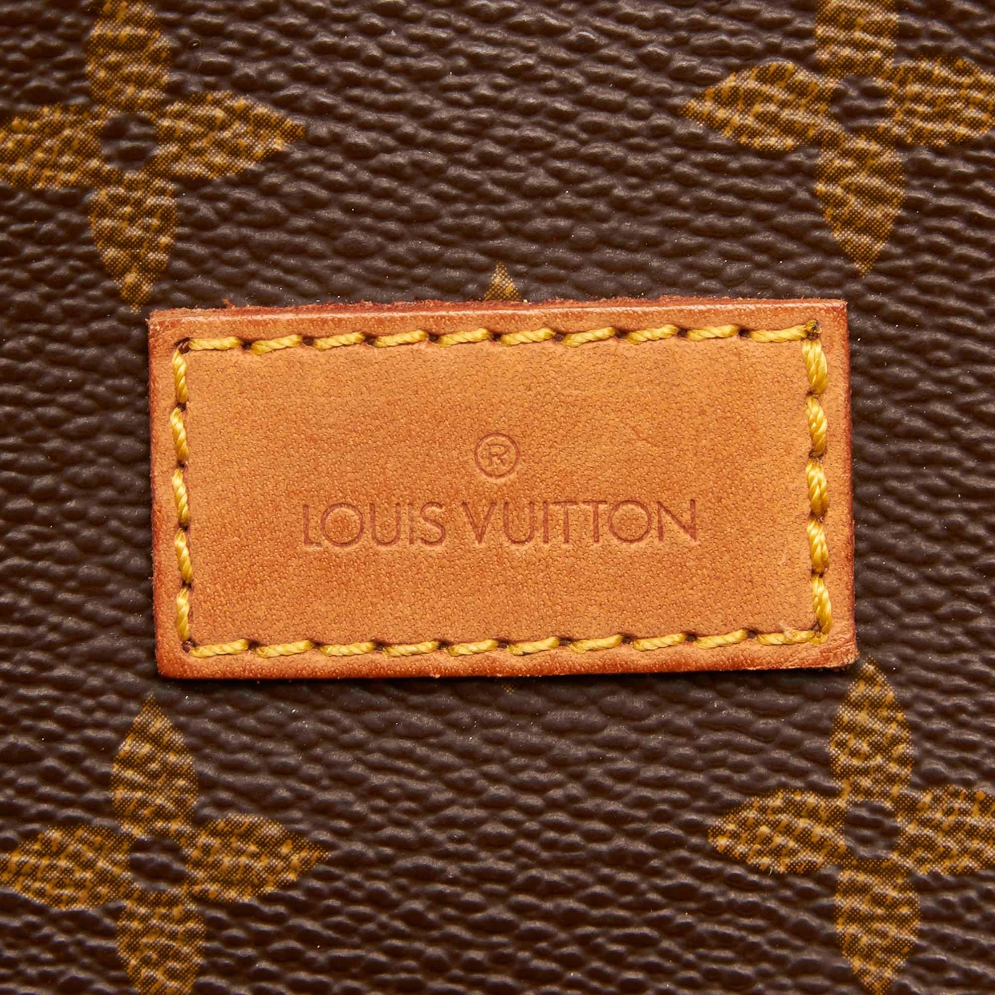 Vintage Authentic Louis Vuitton Brown Monogram Canvas Saumur 35 France MEDIUM  2