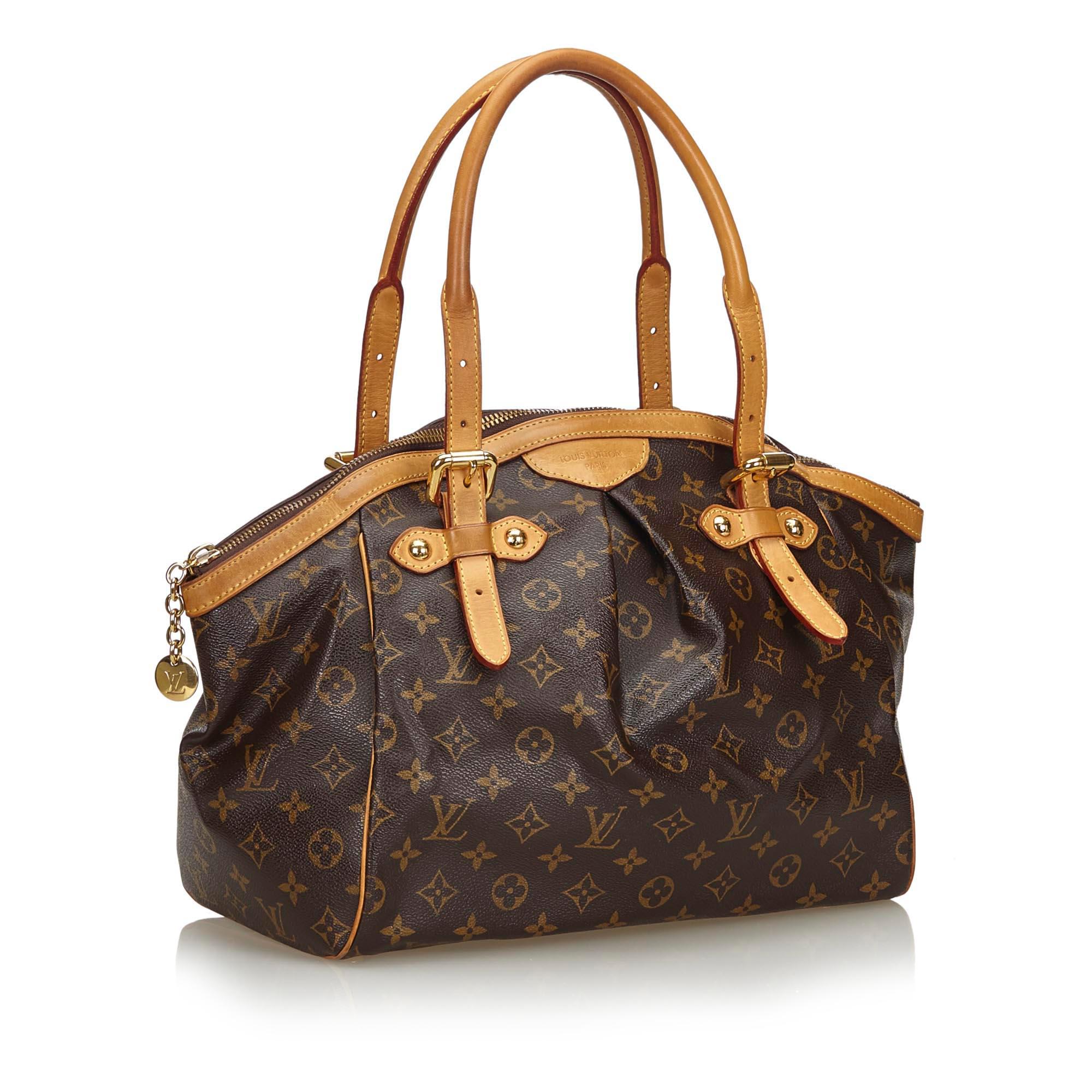 The Tivoli GM features a monogram canvas body, rolled leather straps, top zip closure, and interior slip pockets It carries as B+ condition rating.

Inclusions: 
This item does not come with inclusions.


Louis Vuitton pieces do not come with an