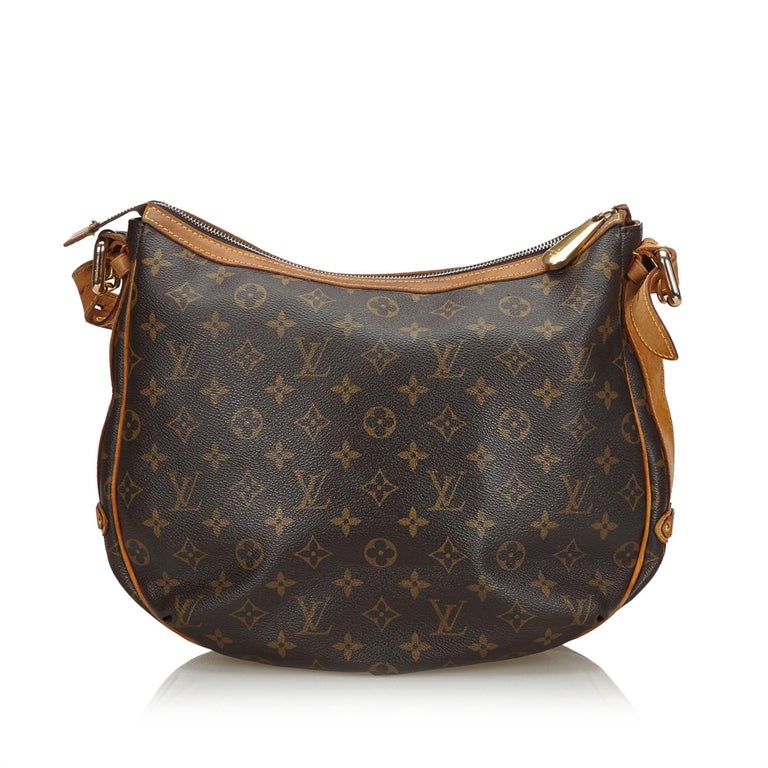 Vintage Authentic Louis Vuitton Brown Monogram Canvas Tulum GM Spain LARGE For Sale at 1stDibs