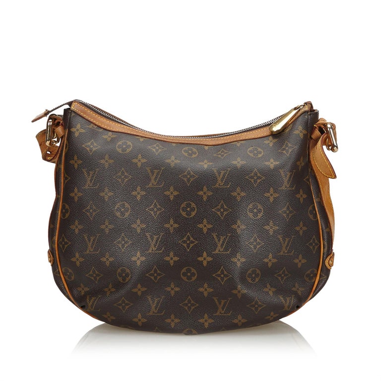 Vintage Authentic Louis Vuitton Brown Monogram Canvas Tulum GM Spain LARGE For Sale at 1stdibs