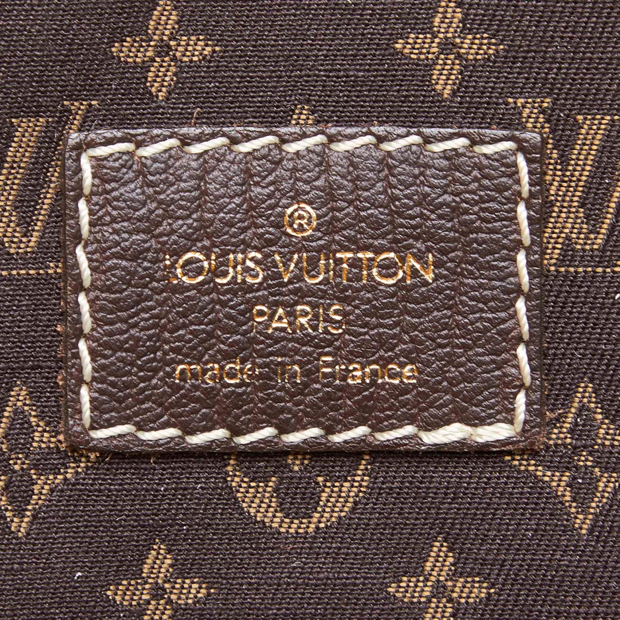 Women's Vintage Authentic Louis Vuitton Brown Monogram Mini Lin Saumur France MINI  For Sale