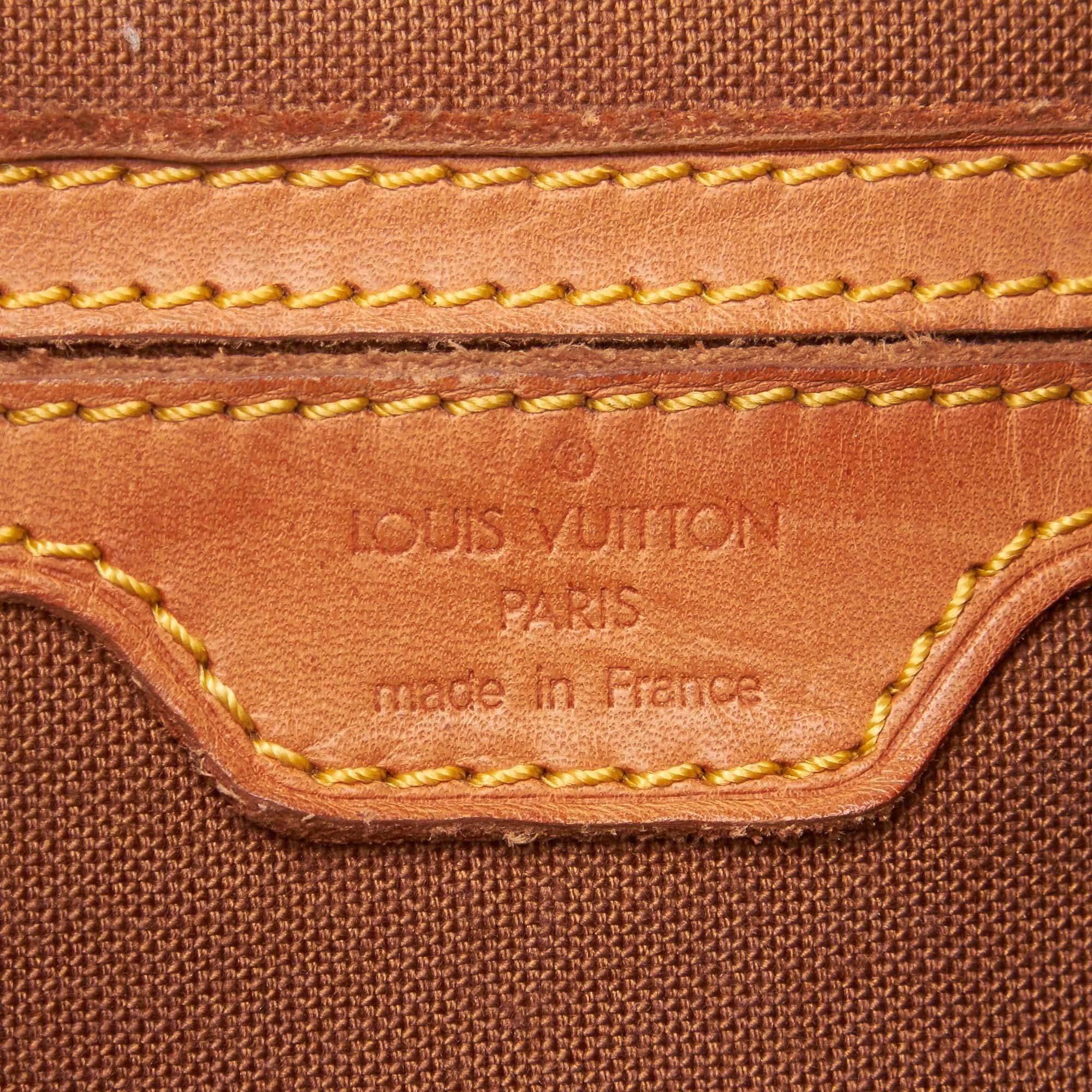 Vintage Authentic Louis Vuitton Brown Montsouris GM France LARGE  For Sale 2