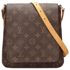 Vintage Authentic Louis Vuitton Brown Musette Salsa Short Strap Spain MEDIUM