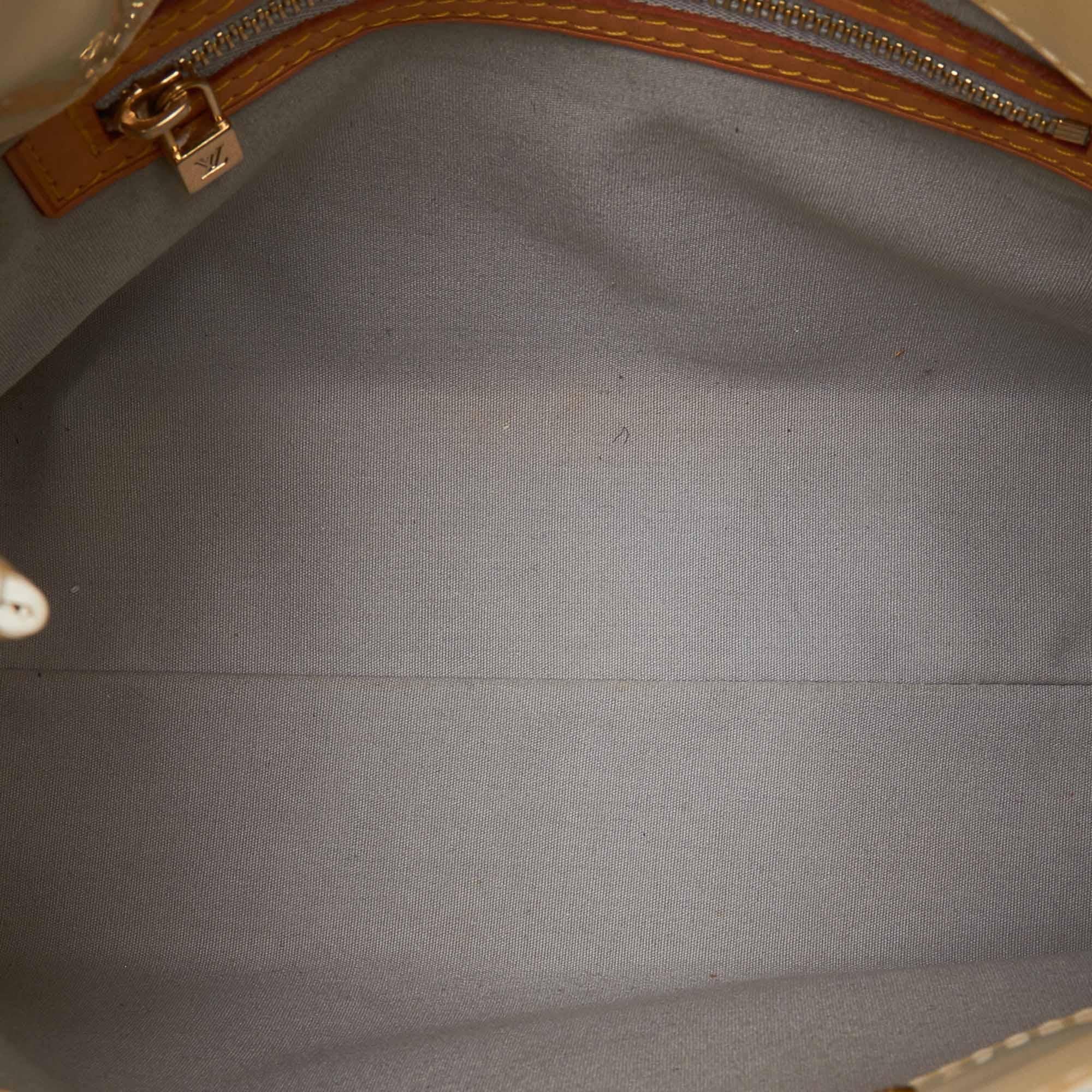 Vintage Authentic Louis Vuitton Brown Vernis Leather Reade PM France SMALL  Damen
