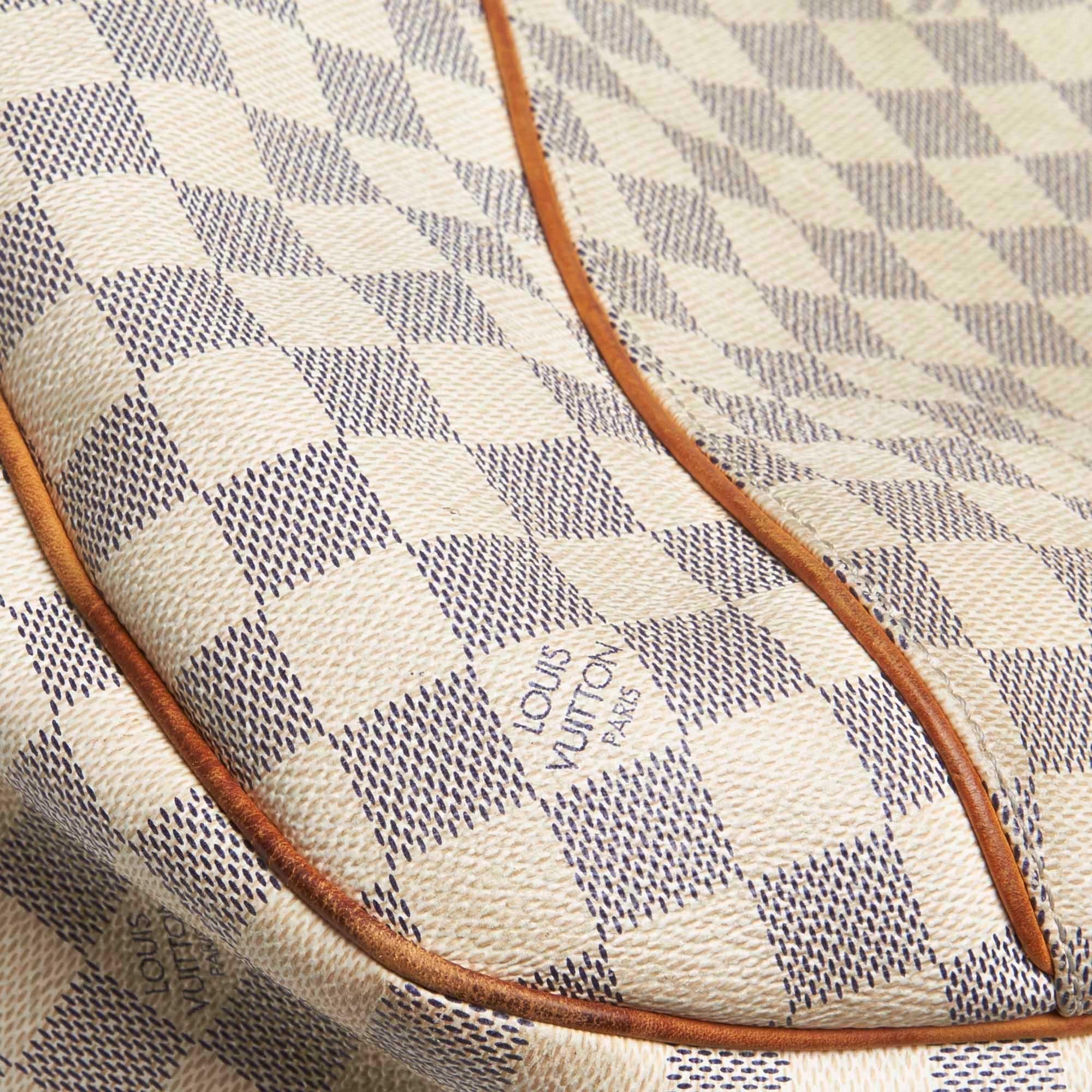 Vintage Authentic Louis Vuitton Damier Canvas Azur Galliera PM France SMALL  For Sale 3