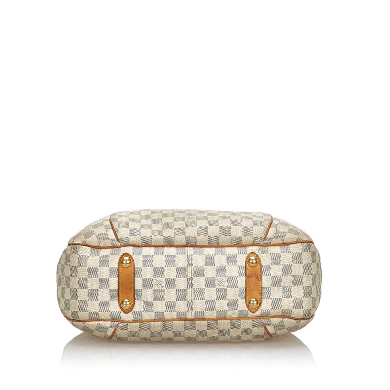 Vintage Authentic Louis Vuitton Damier Canvas Azur Galliera PM France SMALL For Sale at 1stdibs