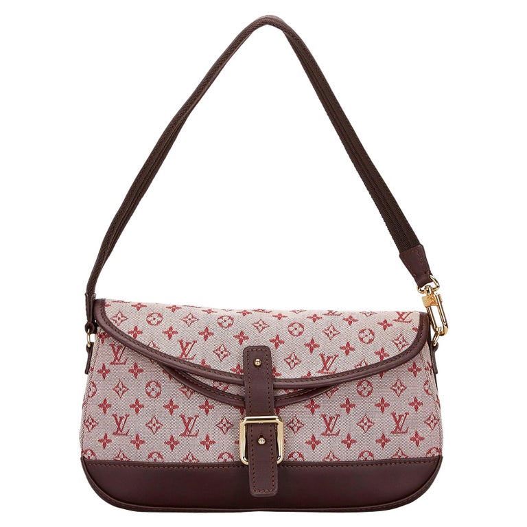 Vintage Authentic Louis Vuitton Dark Monogram Mini Lin Marjorie w Dust Bag Box For Sale at 1stdibs