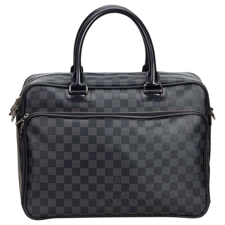 Vintage Authentic Louis Vuitton Graphite Icare Laptop Bag w Dust Bag ...
