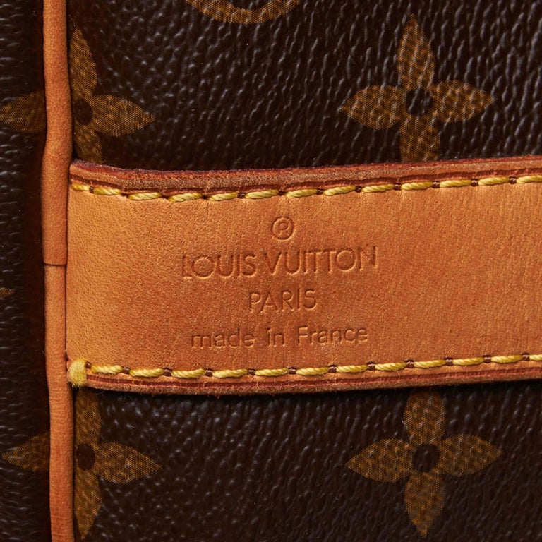 Vintage Authentic Louis Vuitton Keepall Bandouliere 50 w Dust Bag Padlock LARGE For Sale at 1stdibs