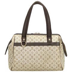 Vintage Authentic Louis Vuitton Monogram Mini Lin Josephine PM France SMALL