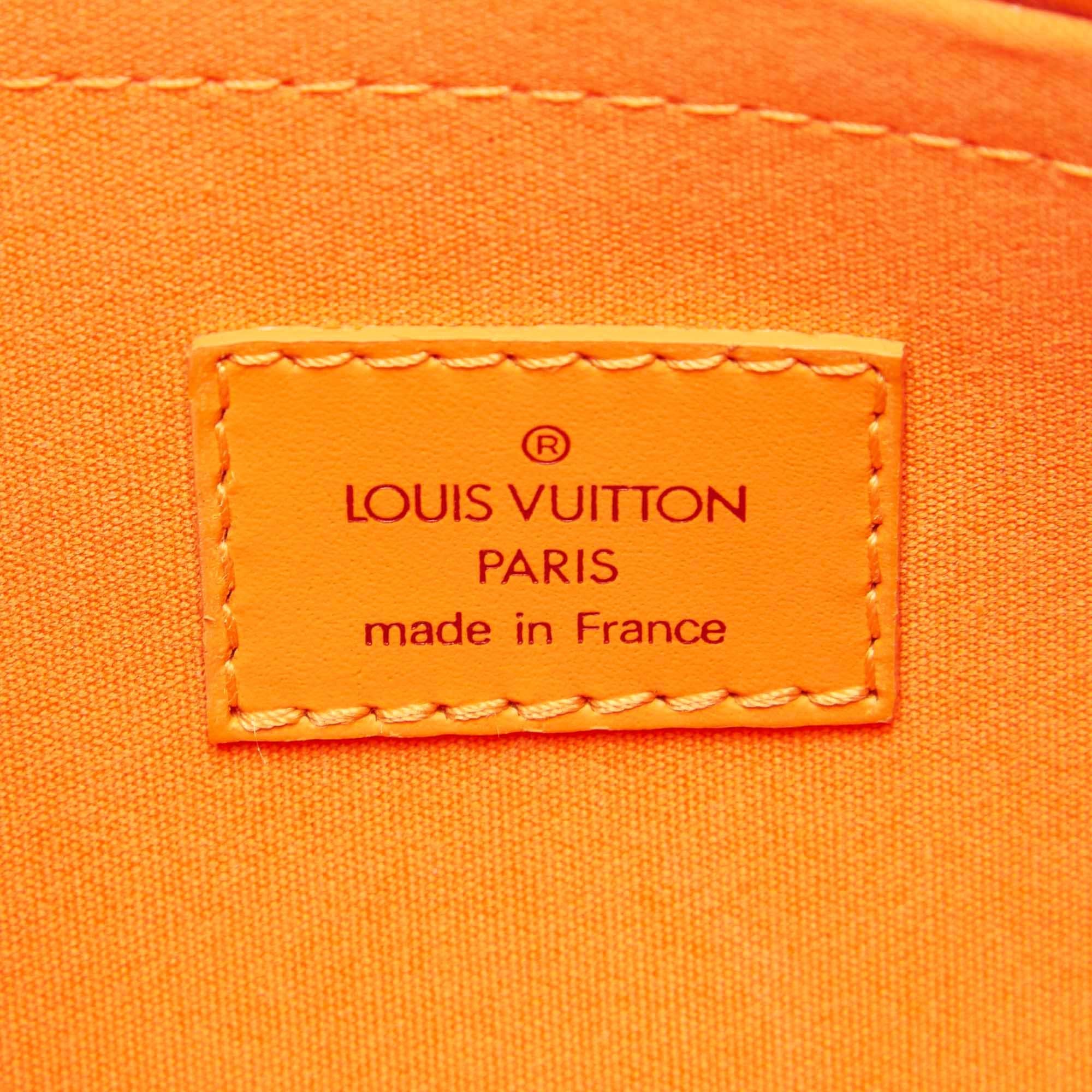 Vintage Authentic Louis Vuitton Orange Epi Leather Dhanura PM France SMALL  For Sale 3