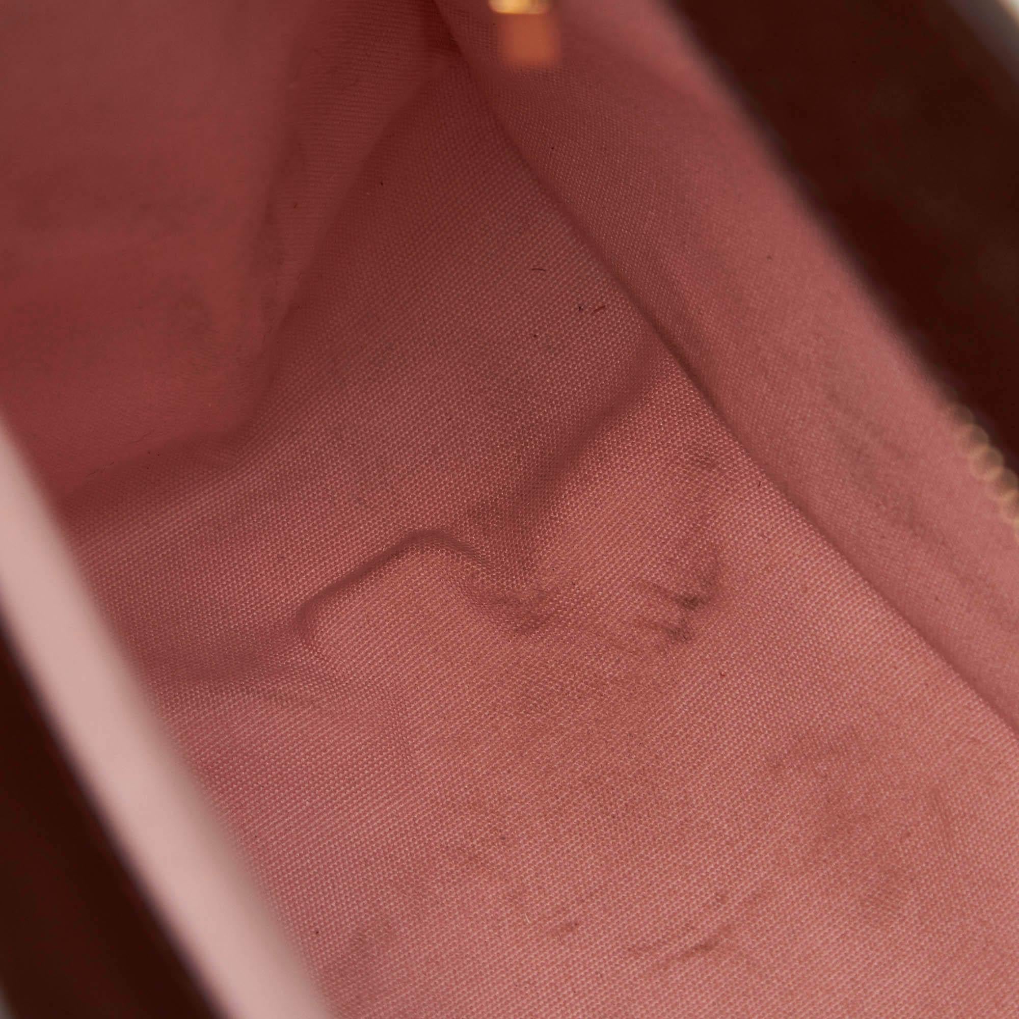 Vintage Authentic Louis Vuitton Pink Sac Kathleen France w Dust Bag MEDIUM  im Angebot 1