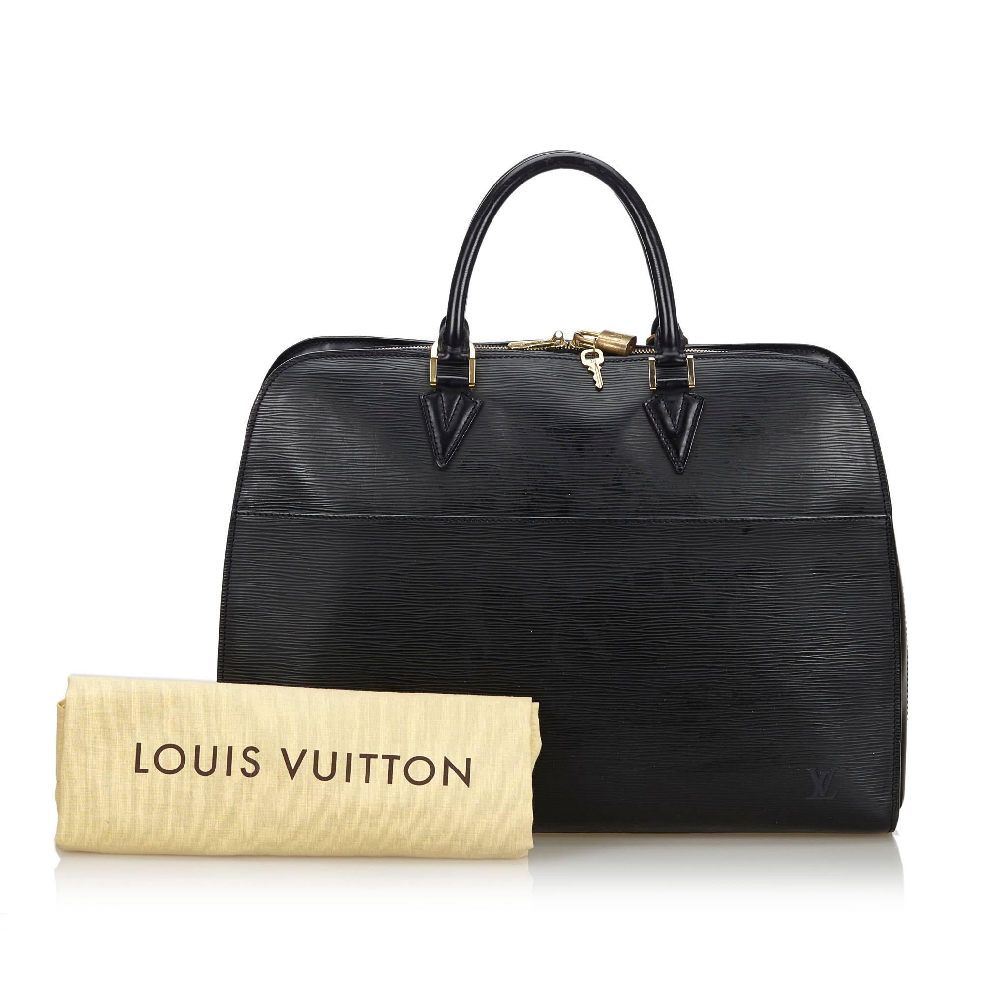 Vintage Authentic Louis Vuitton Sorbonne France w Dust Bag Padlock Key LARGE  6