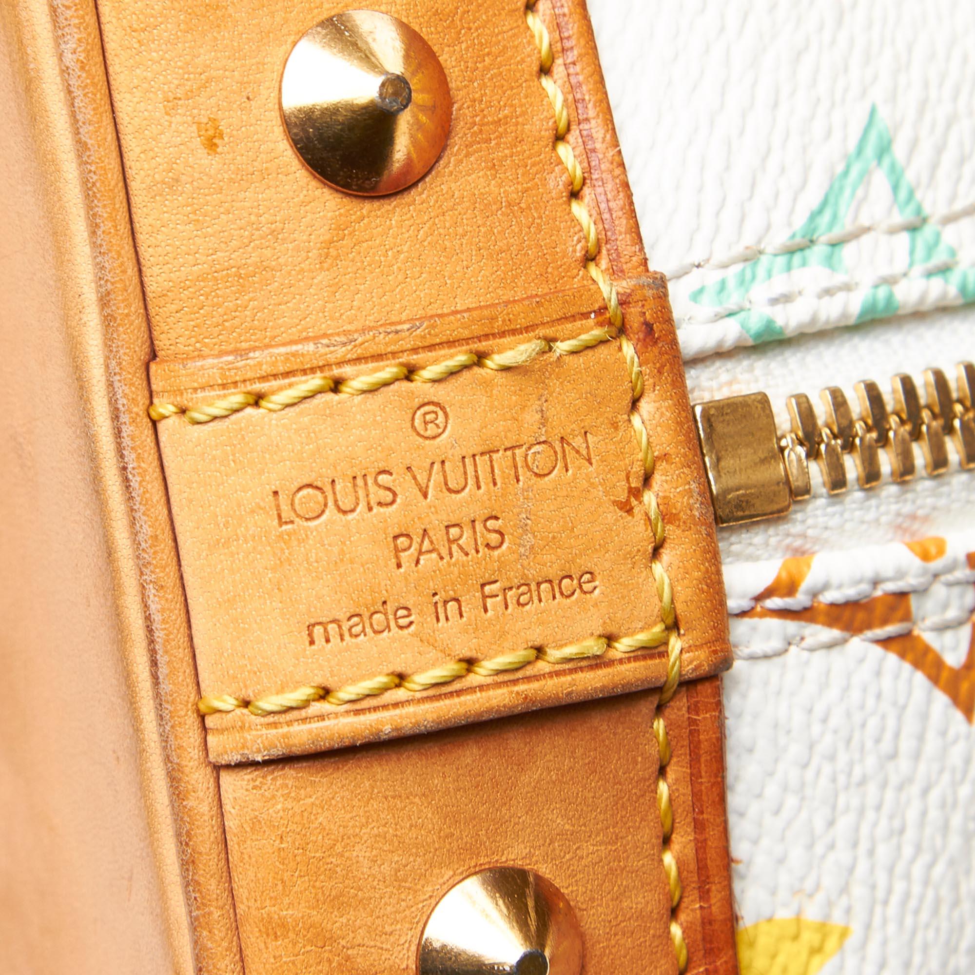 Vintage Authentic Louis Vuitton White Alma PM France SMALL  For Sale 2