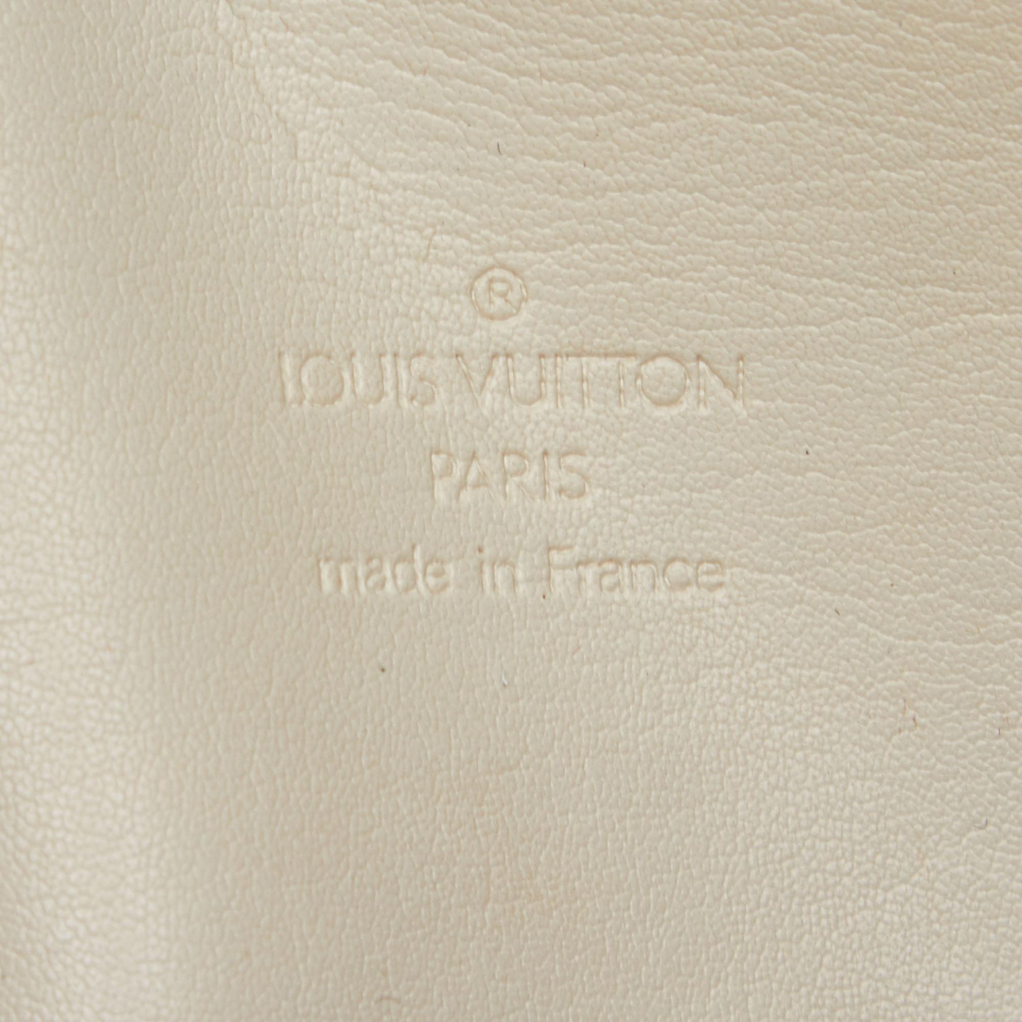 Vintage Authentic Louis Vuitton White Bedford France w Dust Bag MEDIUM  For Sale 1