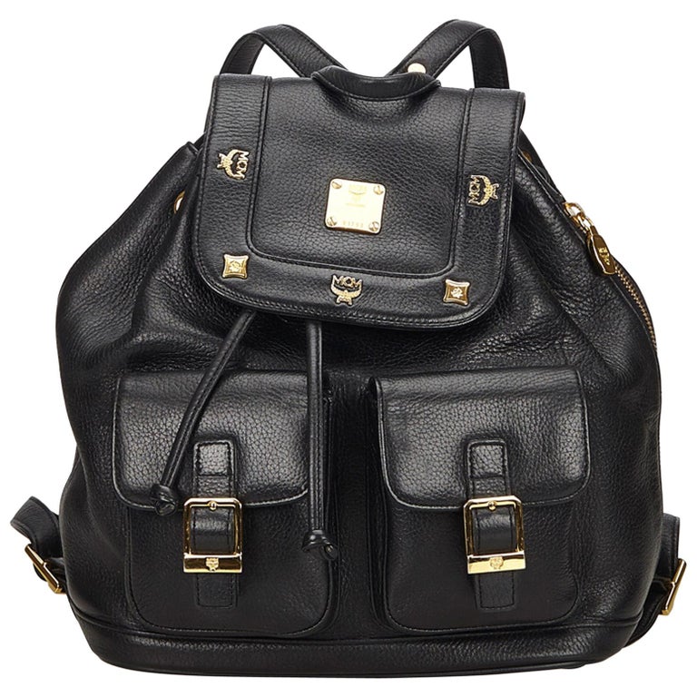 MCM Black Leather Medium Vintage Backpack AUTHENTIC MCM | Bags | Authentic Vintage Mcm Black Leather Backpack  main image 3