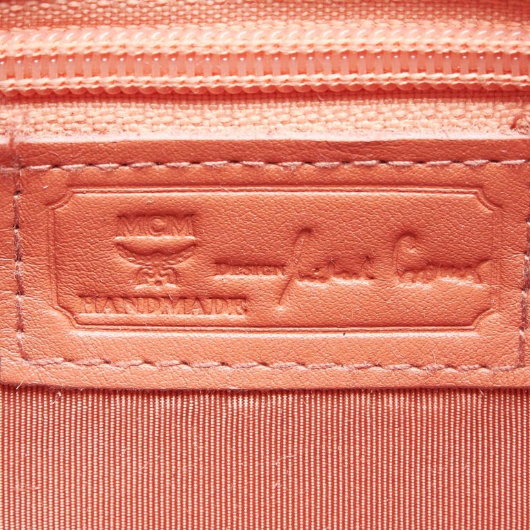 Vintage Authentic MCM Orange Leather Shoulder Bag Germany MEDIUM For Sale at 1stdibs