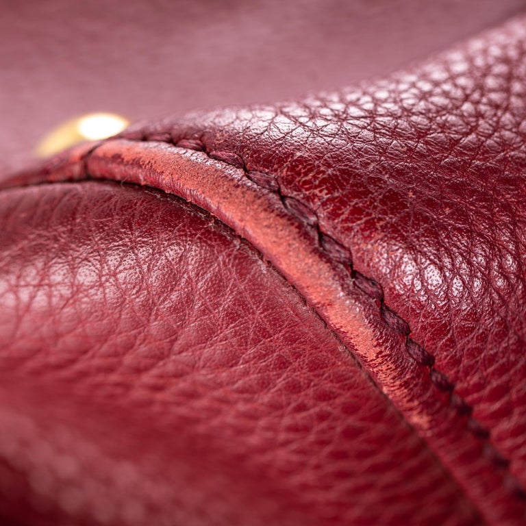 Vintage Authentic Miu Miu red Leather Satchel ITALY w/ Dust Bag MEDIUM