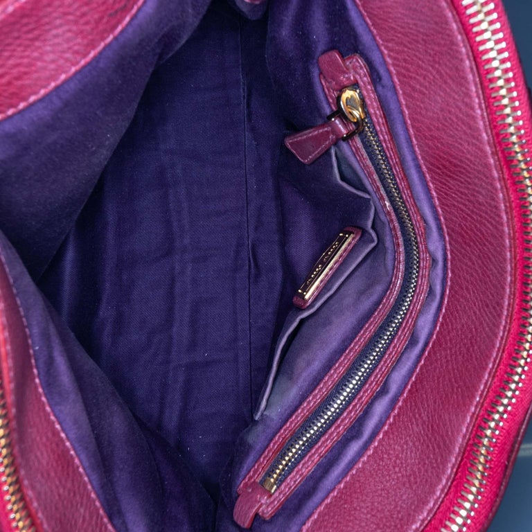 Vintage Authentic Miu Miu red Leather Satchel ITALY w/ Dust Bag MEDIUM