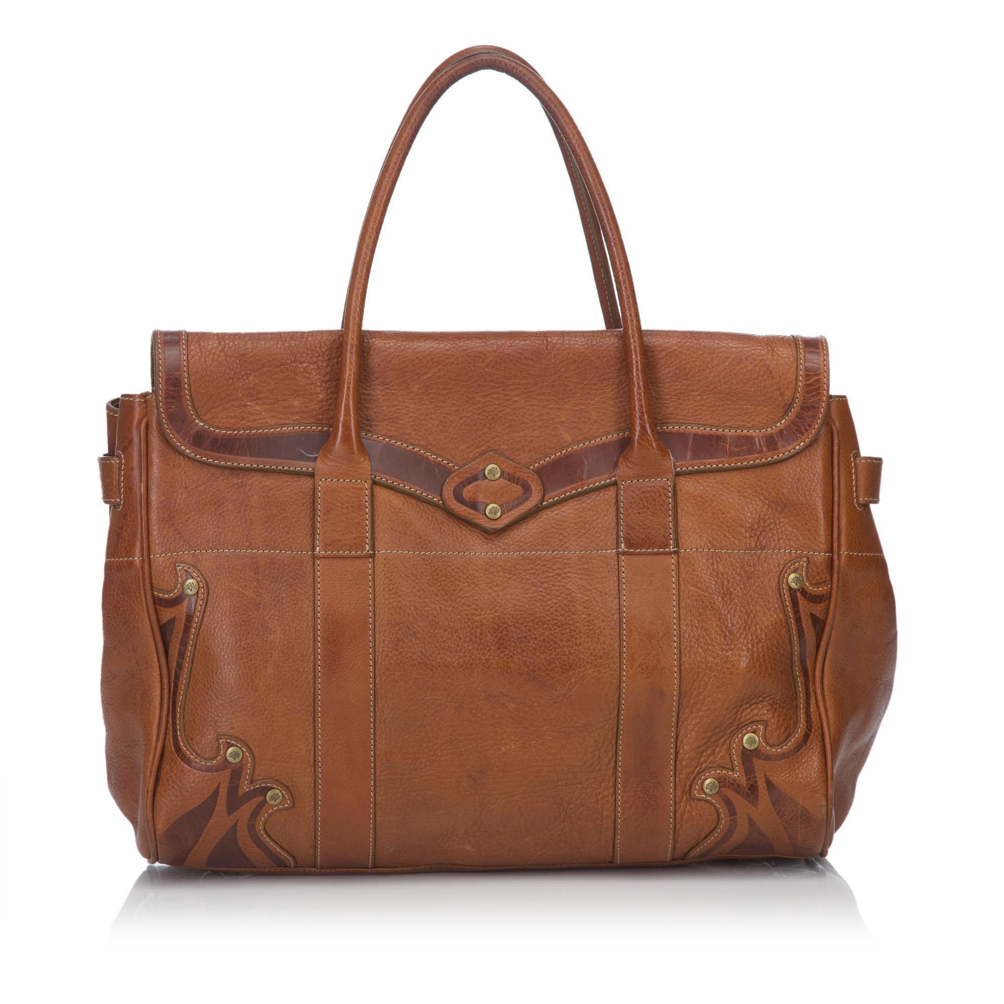 Vintage Authentic Mulberry Brown Leather Bayswater CHINA w