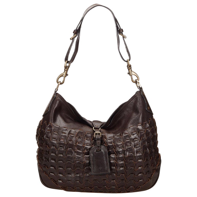 Vintage Authentic Mulberry Brown Leather Shoulder Bag UNITED KINGDOM w