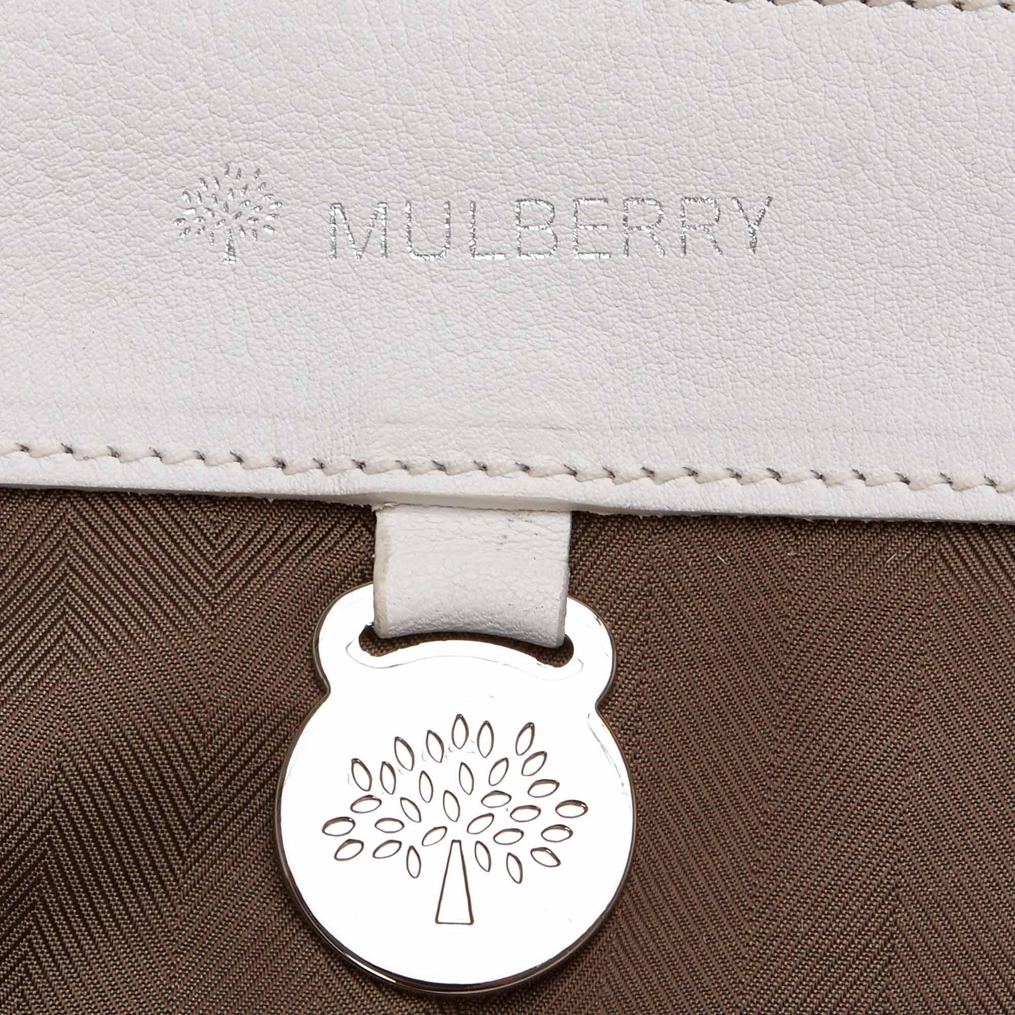 Beige Vintage Authentic Mulberry Leather Bayswater w Dust Bag Padlock Key LARGE 