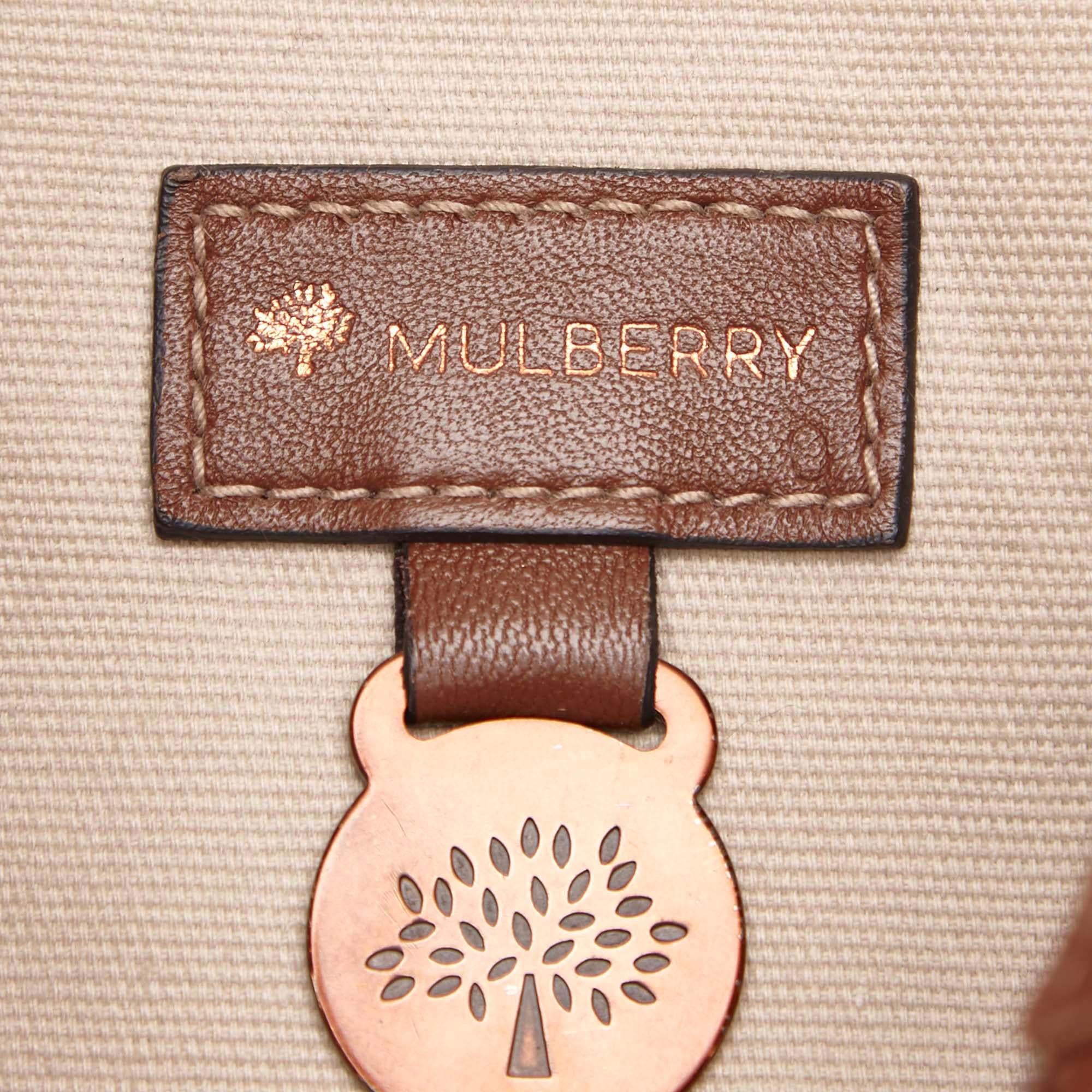 Vintage Authentic Mulberry Leather Textured Shoulder Bag United Kingdom MEDIUM  For Sale 1