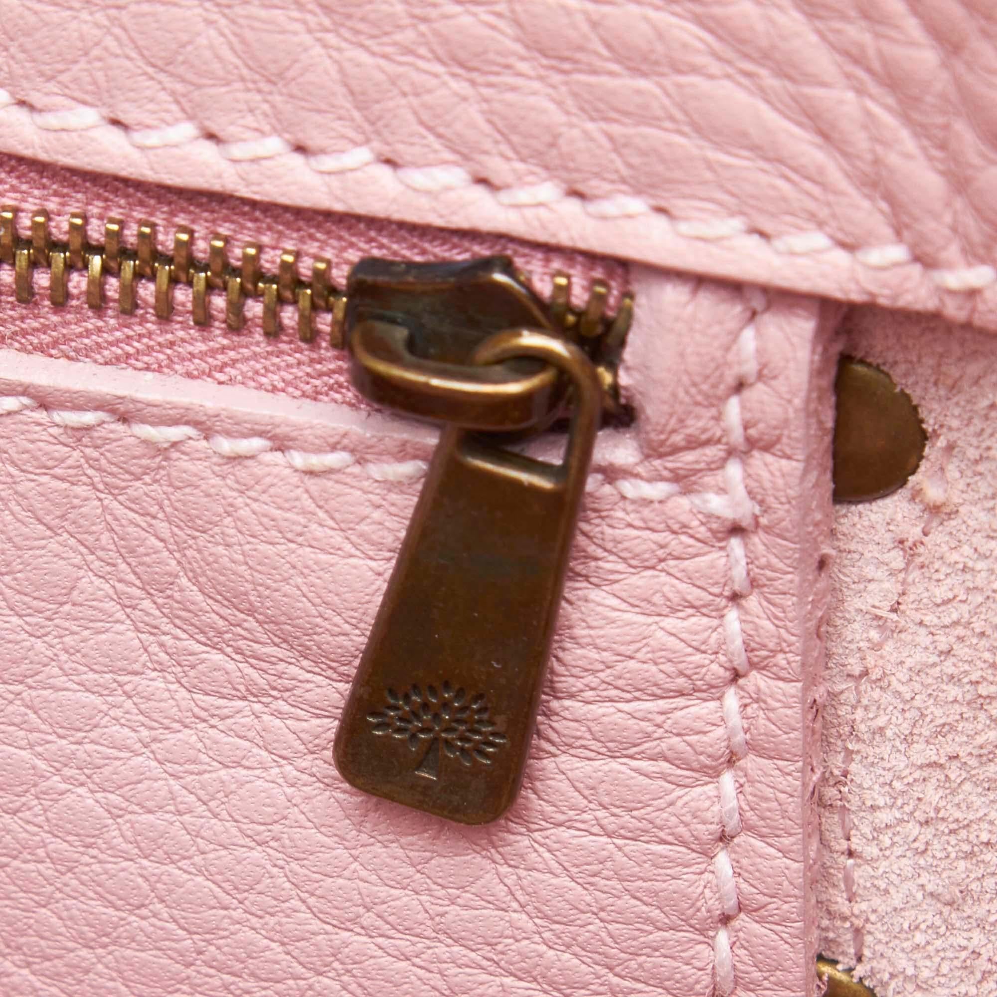 Vintage Authentic Mulberry Pink Leather Roxanne Shoulder Bag Italy MEDIUM 2