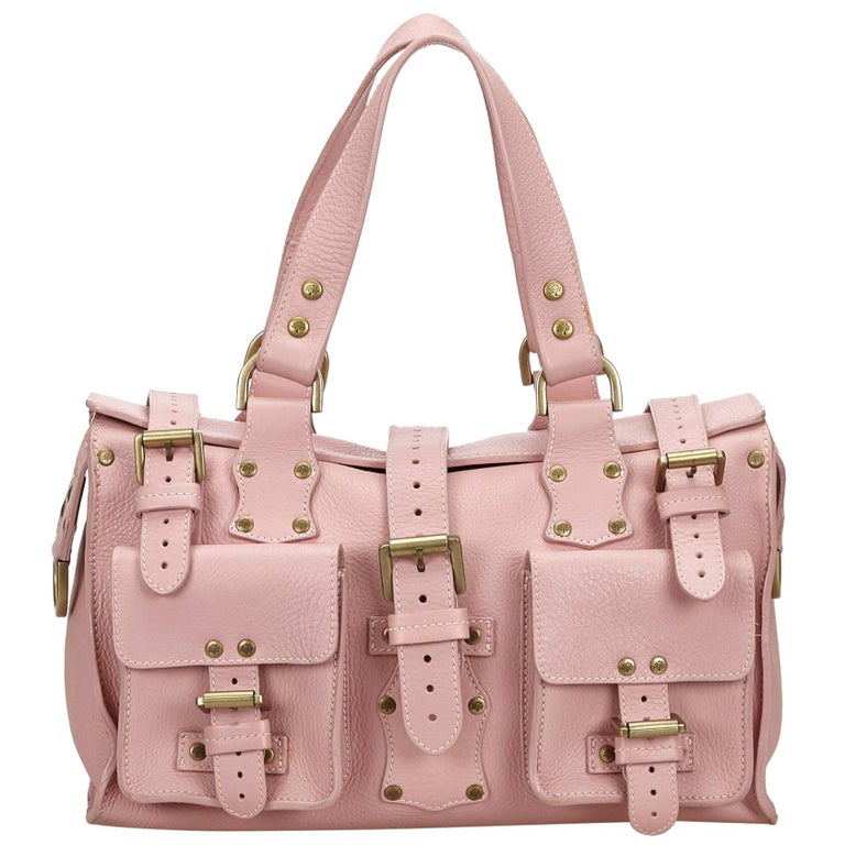 Fabulous super rare vintage Mulberry pink camera boxy handbag JP001