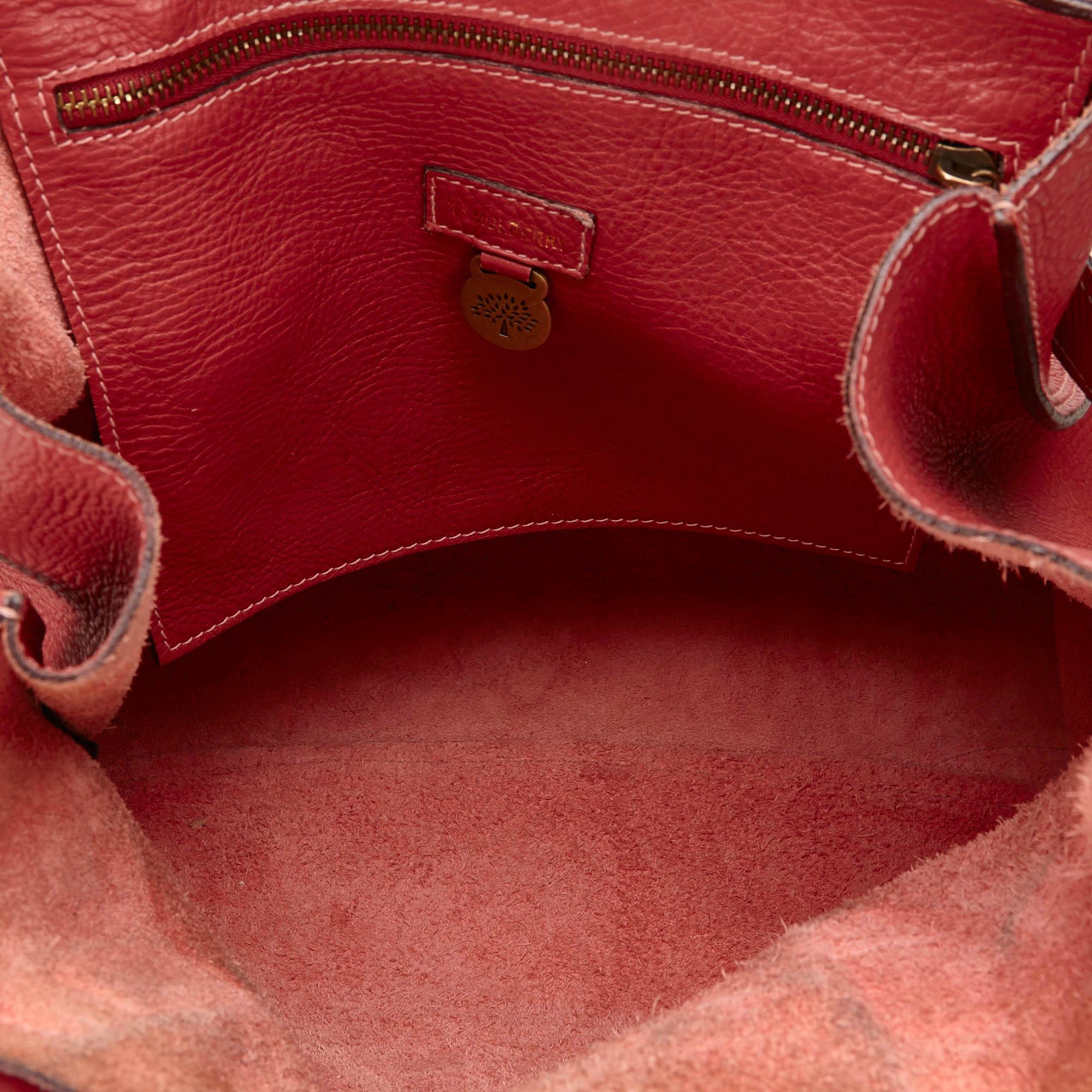 Women's Vintage Authentic Mulberry Pink Leather Shoulder Bag United Kingdom MEDIUM  For Sale