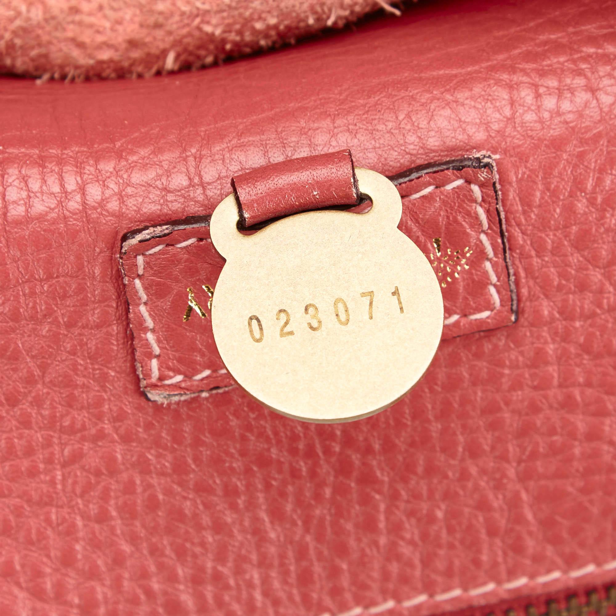 Vintage Authentic Mulberry Pink Leather Shoulder Bag United Kingdom MEDIUM  For Sale 3