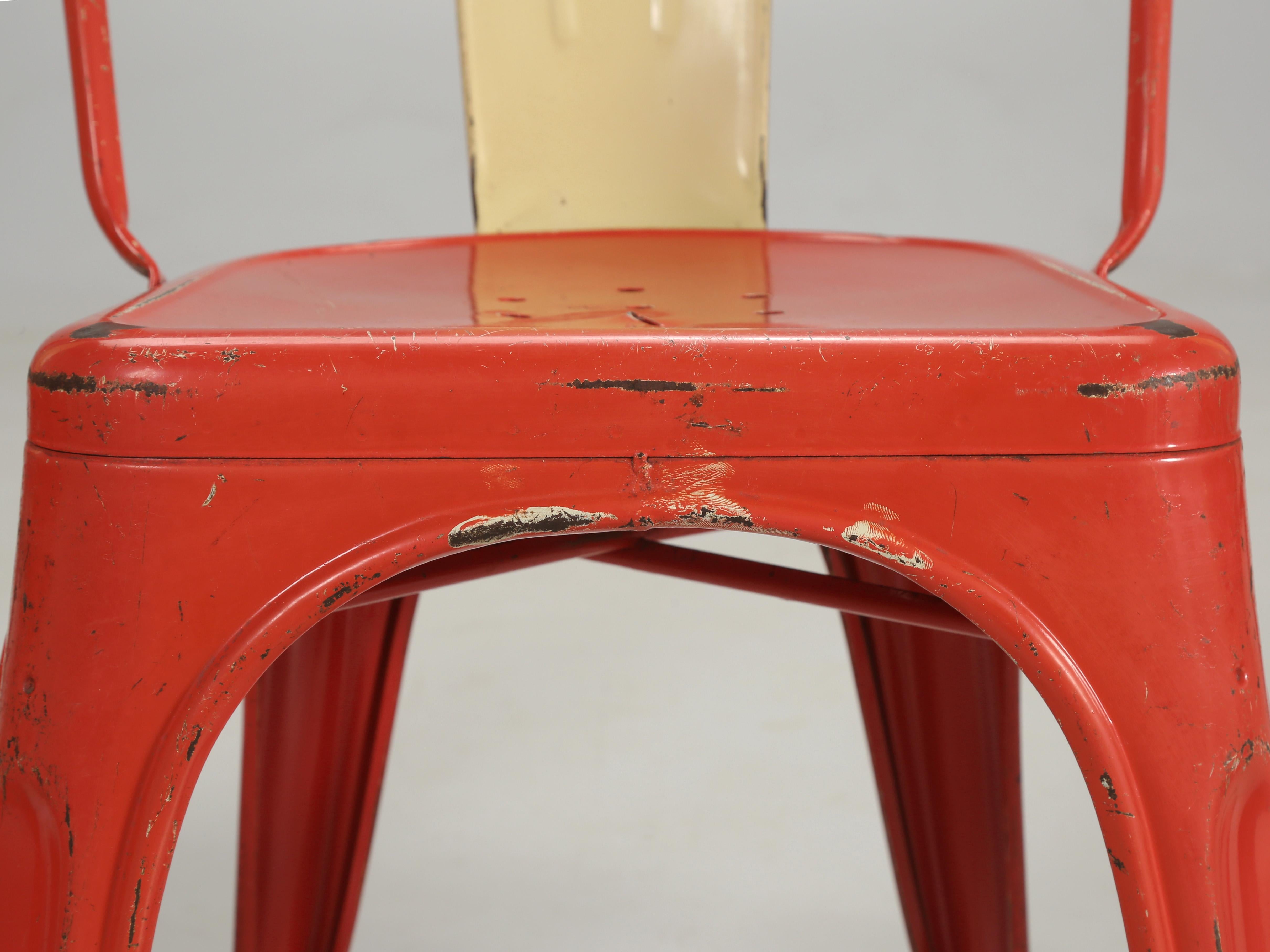 Vintage Authentic Original Paint Tolix Chairs c1950's Large Quantity Available For Sale 3