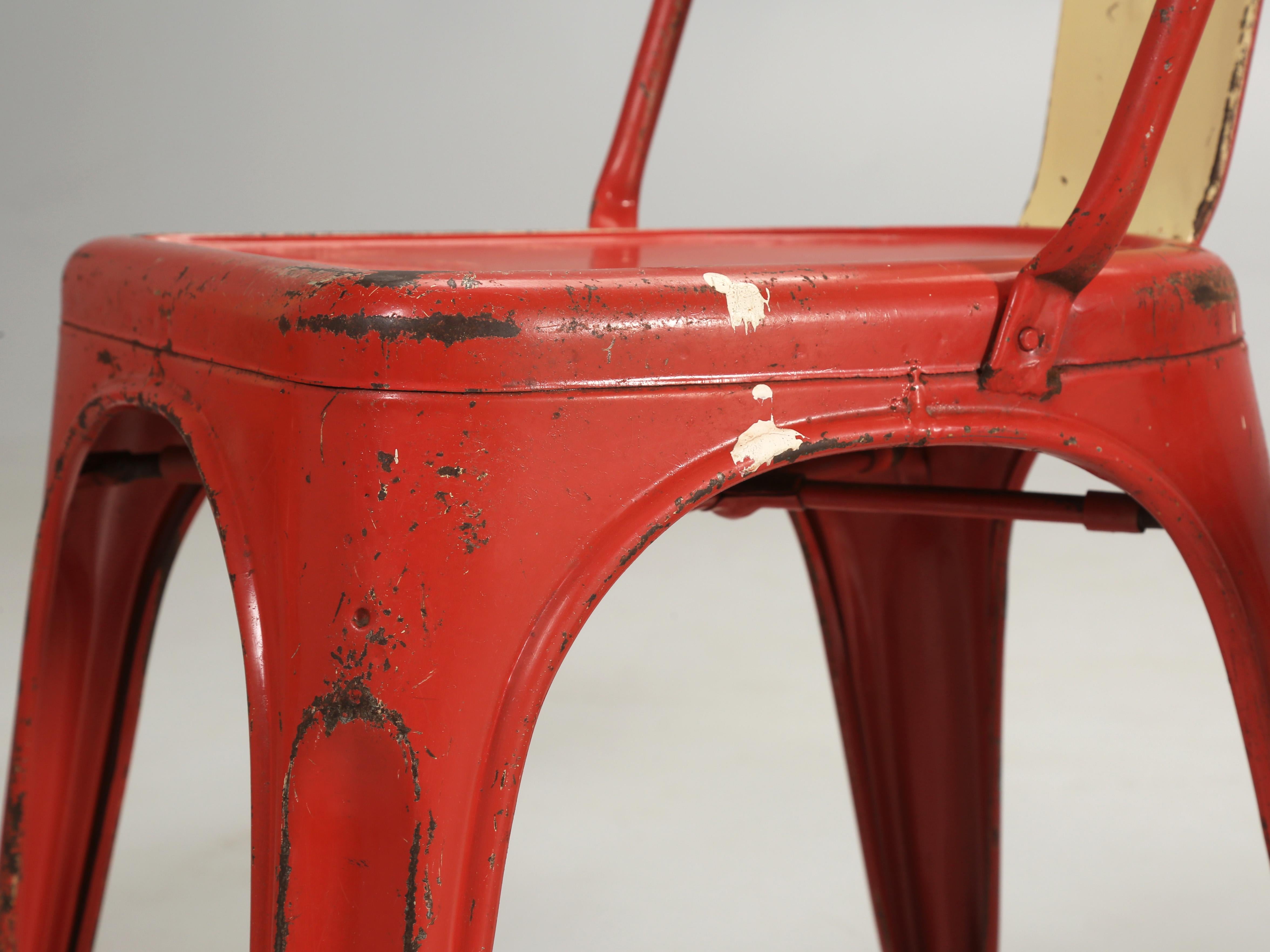 Tolix chaises vintage originales et authentiques peintes, années 1950, grande quantité disponible en vente 4