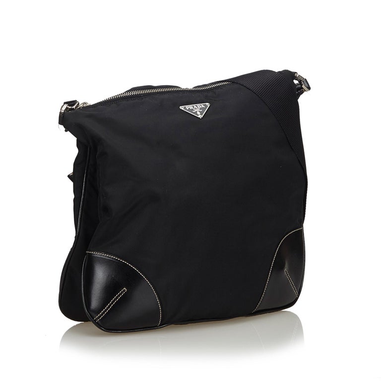 Vintage Authentic Prada Black Crossbody Bag Italy w Authenticity Card