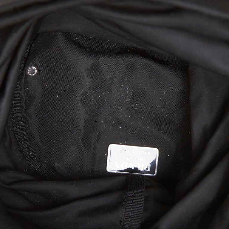 Vintage Authentic Prada Black Nylon Fabric Backpack Italy ...