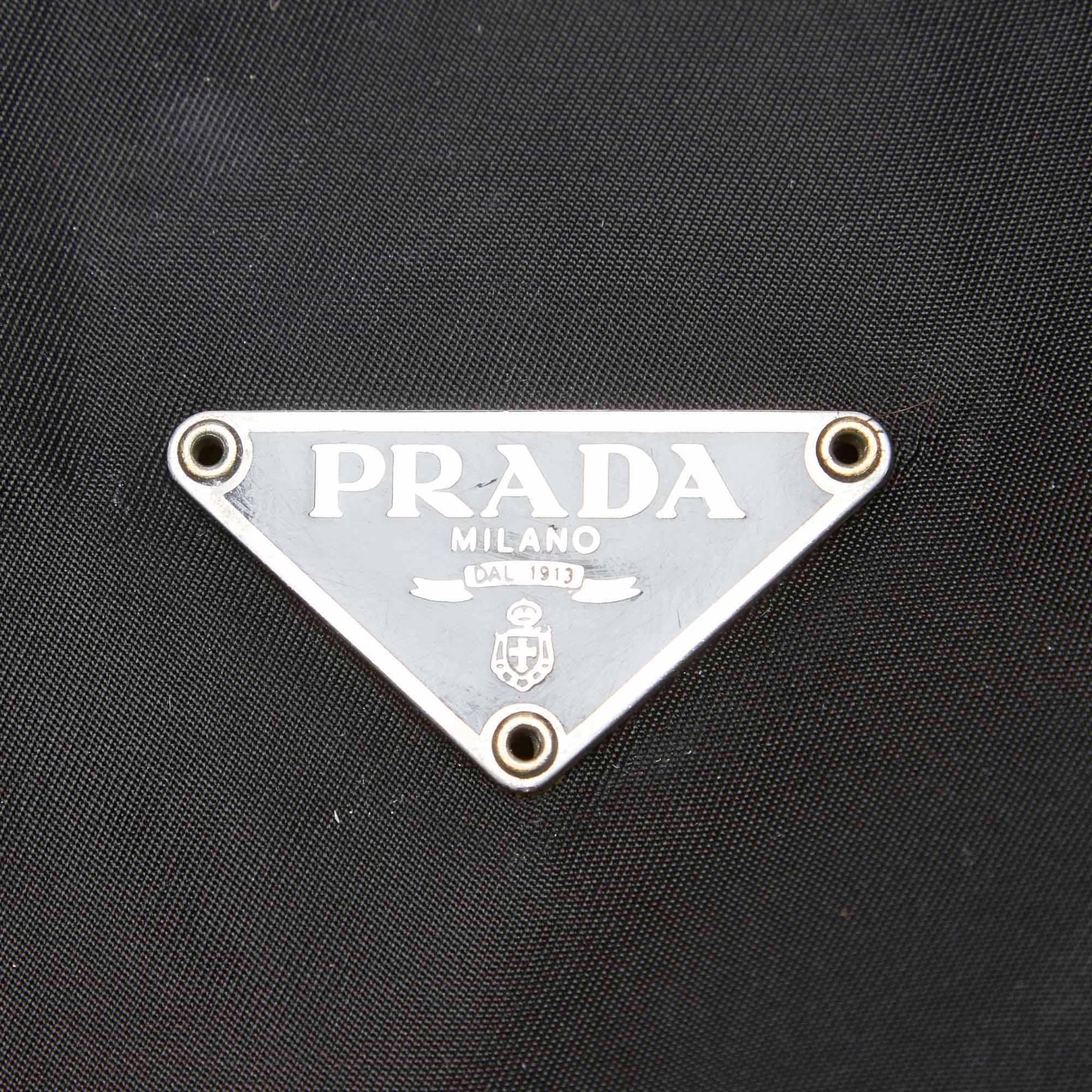 Vintage Authentic Prada Black Nylon Fabric Backpack Italy LARGE  For Sale 3