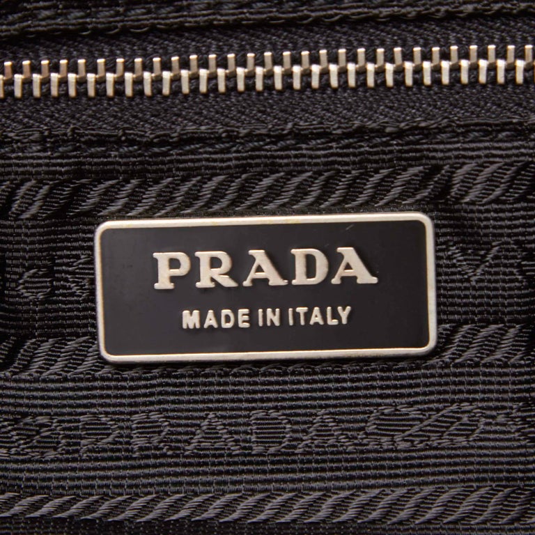Vintage Authentic Prada Black Nylon Fabric Crossbody Bag ITALY MEDIUM ...