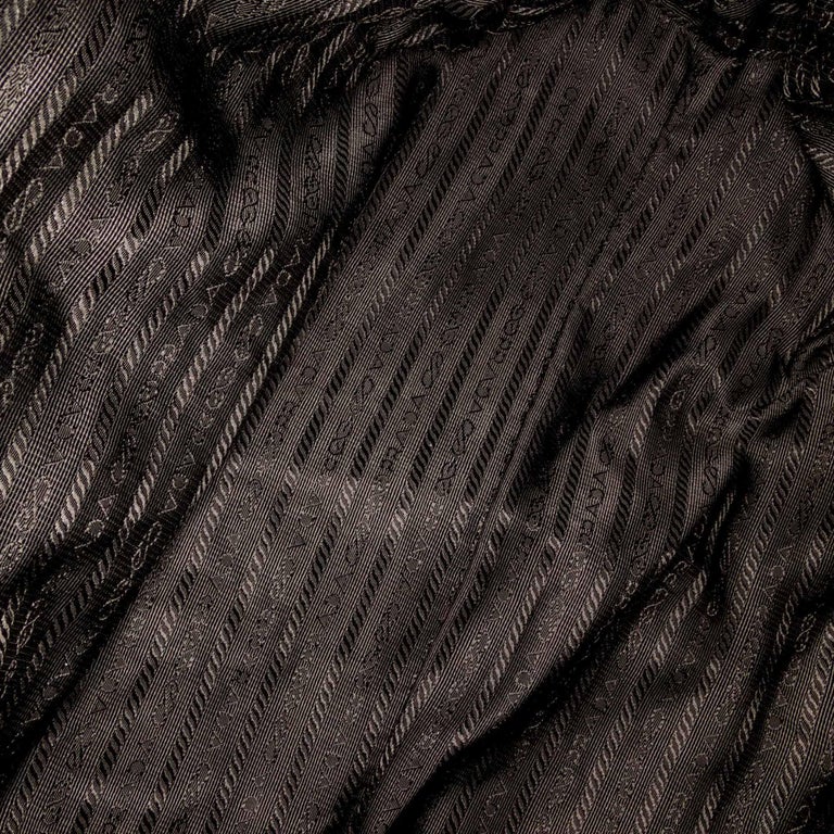 Vintage Authentic Prada Black Nylon Fabric Gathered Handbag Italy LARGE ...