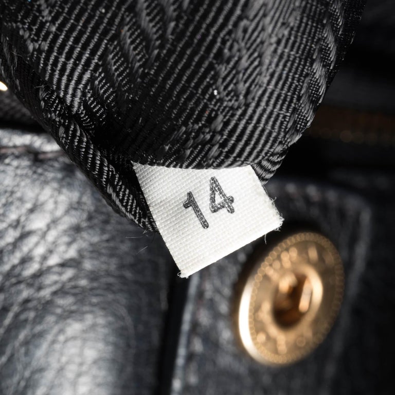 Vintage Authentic Prada Black Nylon Fabric Gathered Handbag Italy LARGE ...