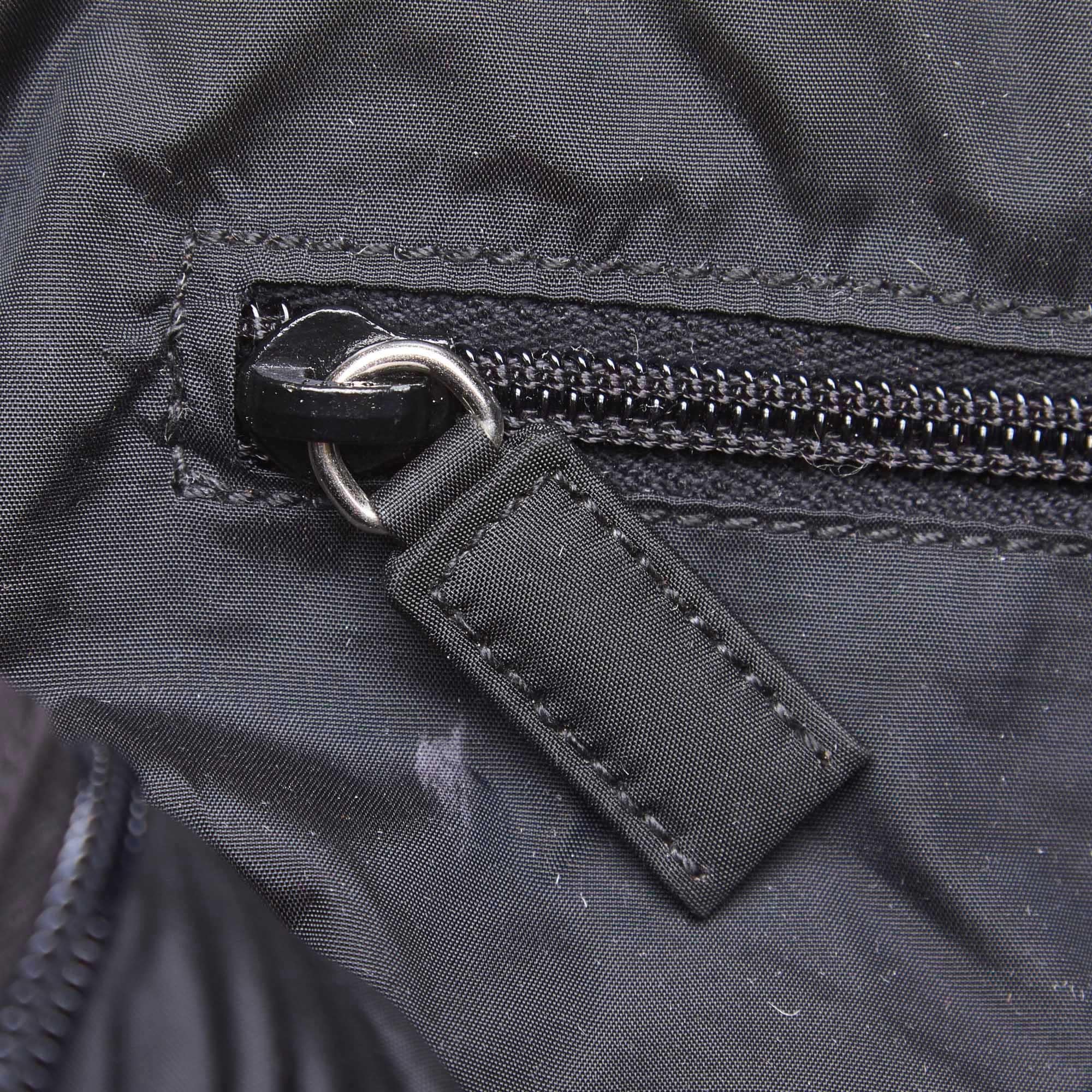 Vintage Authentic Prada Black Nylon Fabric Sports Backpack Italy MEDIUM  2