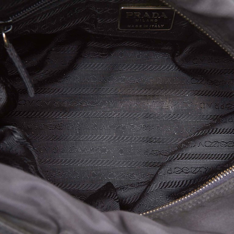 Vintage Authentic Prada Black Quilted Chain Tote Bag Italy w Dust Bag ...