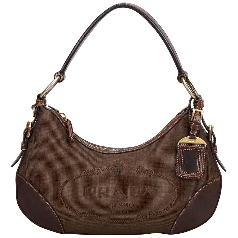 Prada brown hobo bag clearance